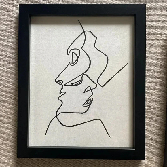 Abstract Framed Faces Artwork Hanging Wall Art Decor - Picture 6 of 10